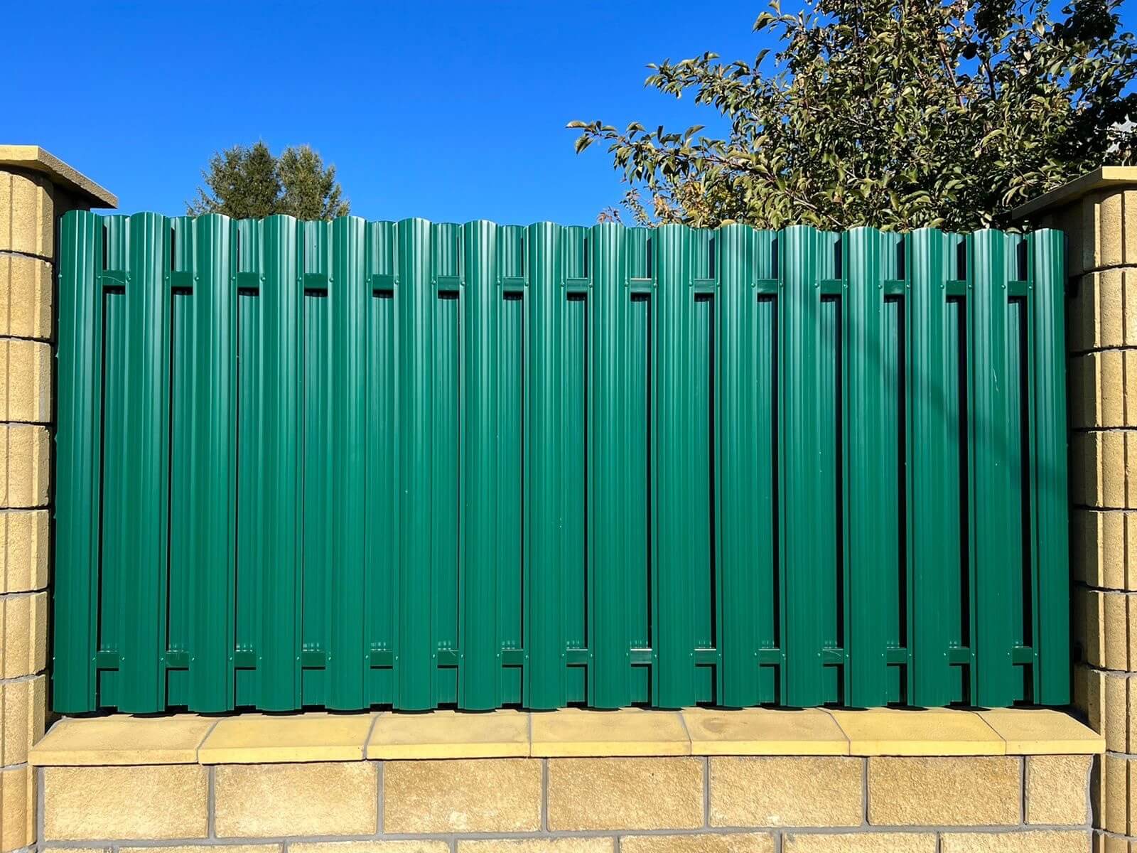 Забор из евроштакетника 22м RAL6005/6005 Зеленый Мох двусторонний в Барнауле